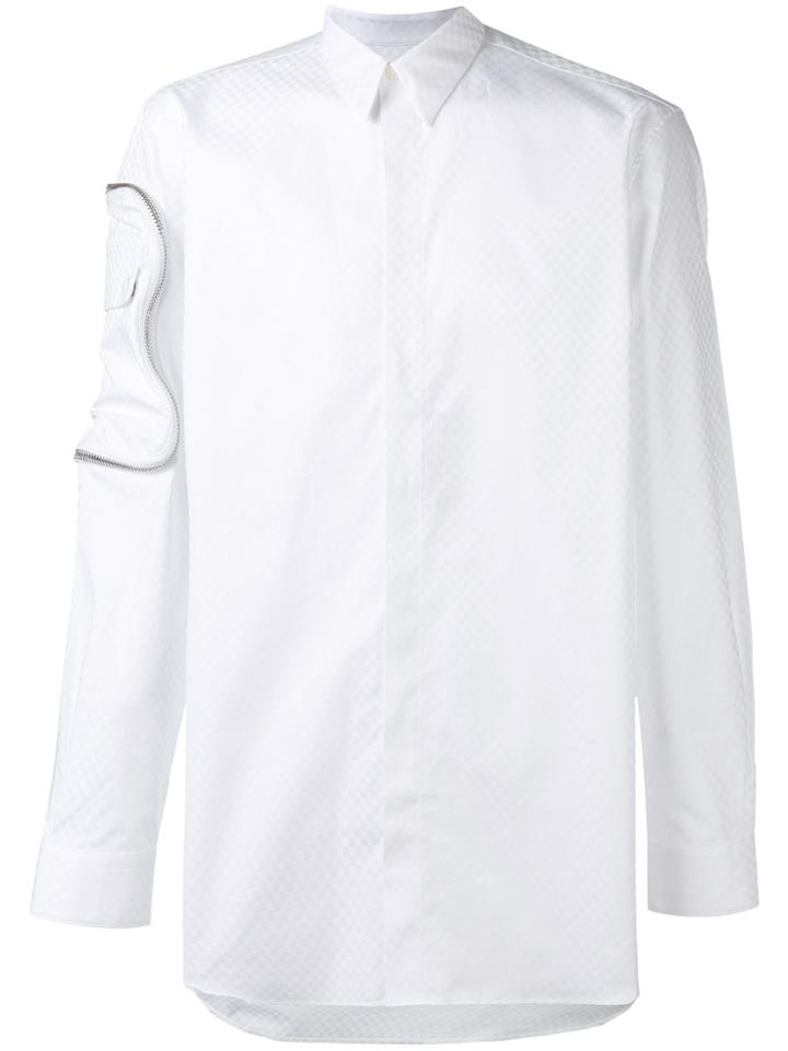 Givenchy Zip-sleeve Embroidered Shirt - White
