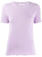 Helmut Lang Ribbed T-shirt - Purple