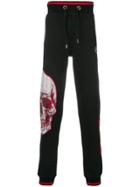 Philipp Plein Skull Embellished Track Pants - Black