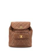 Chanel Pre-owned 1995's Turn-lock Rucksack - Brown