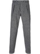 Carven Straight Leg Trousers, Men's, Size: 44, Grey, Silk/cotton/virgin Wool