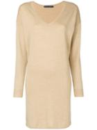 Ralph Lauren - Knitted Dress - Women - Merino - M, Nude/neutrals, Merino