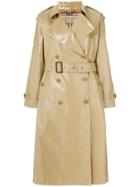 Burberry Patent Trench Coat - Brown