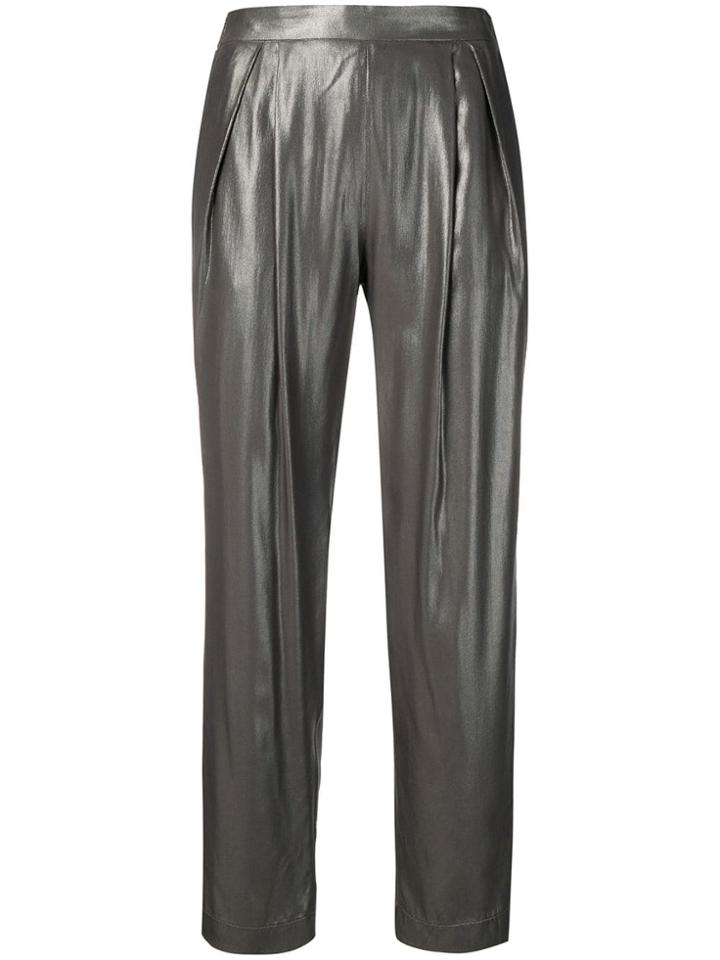 Antonelli Metallic Straight-leg Trousers - Grey