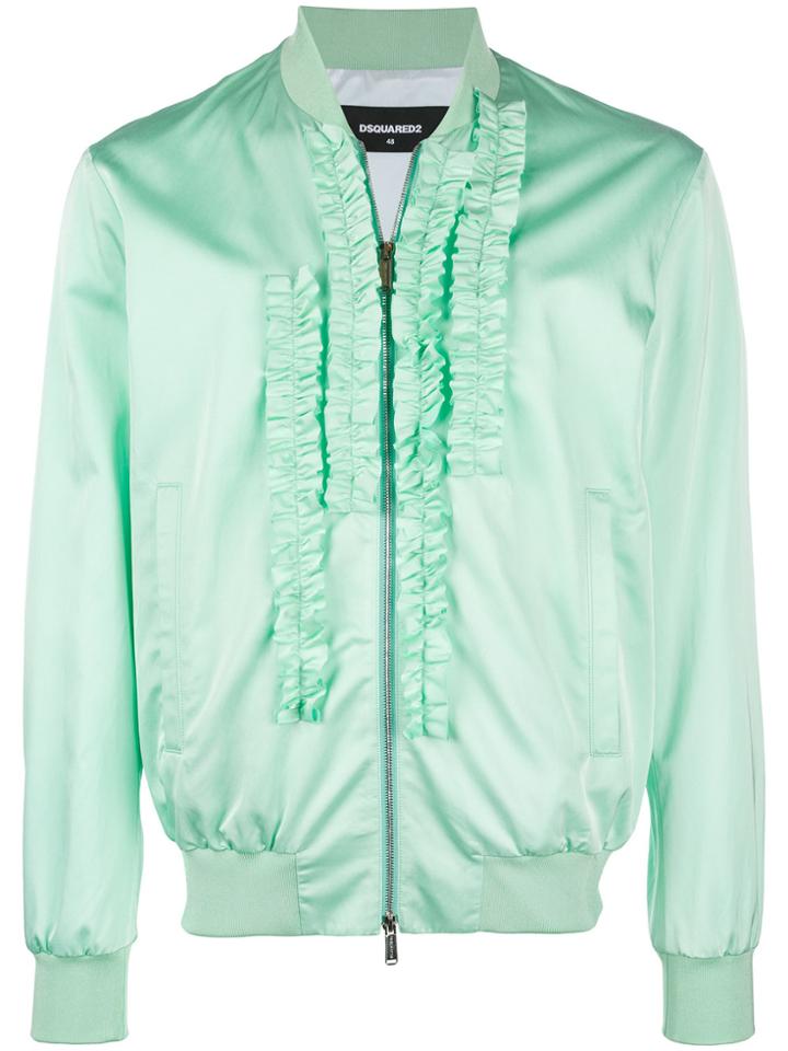 Dsquared2 Embroidered Bomber Jacket - Green