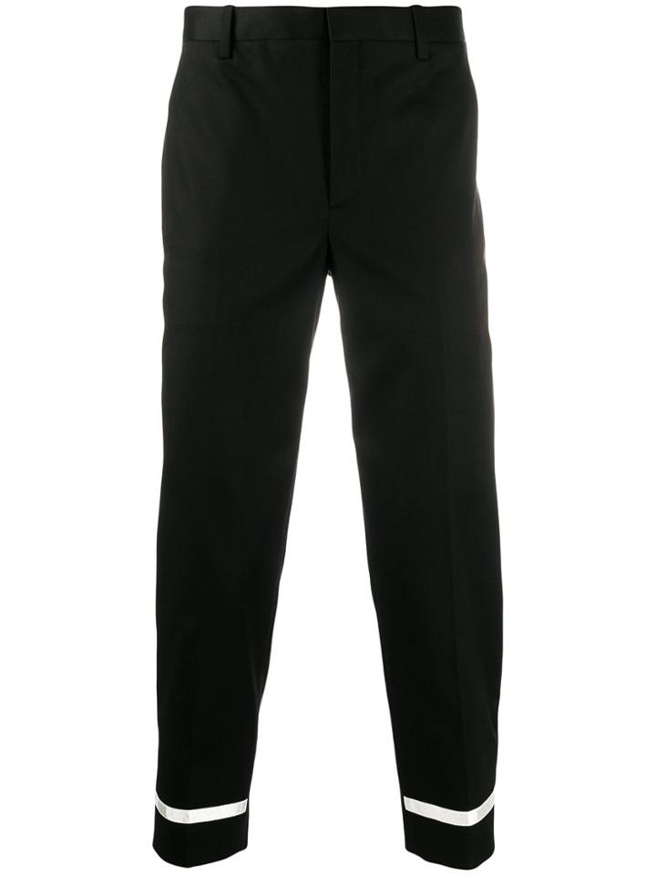 Neil Barrett Straight Leg Cropped Trousers - Black