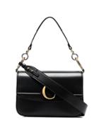 Chloé Medium C Ring Shoulder Bag - Black