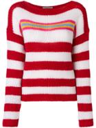 Ermanno Scervino Striped Knit Jumper - Red