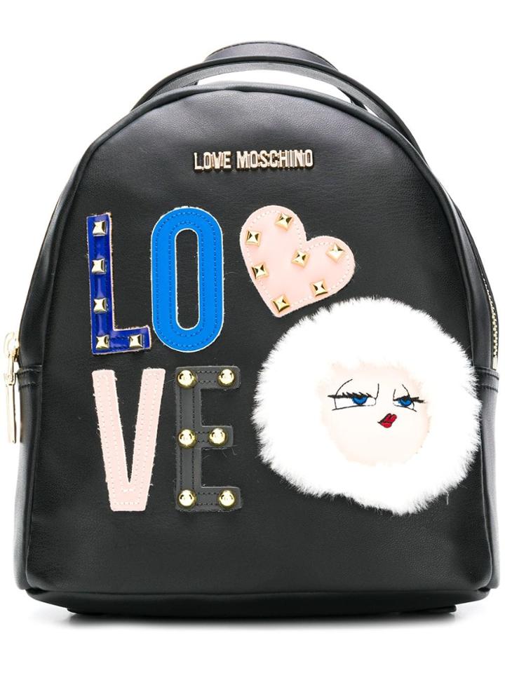 Love Moschino Small Love Backpack - Black