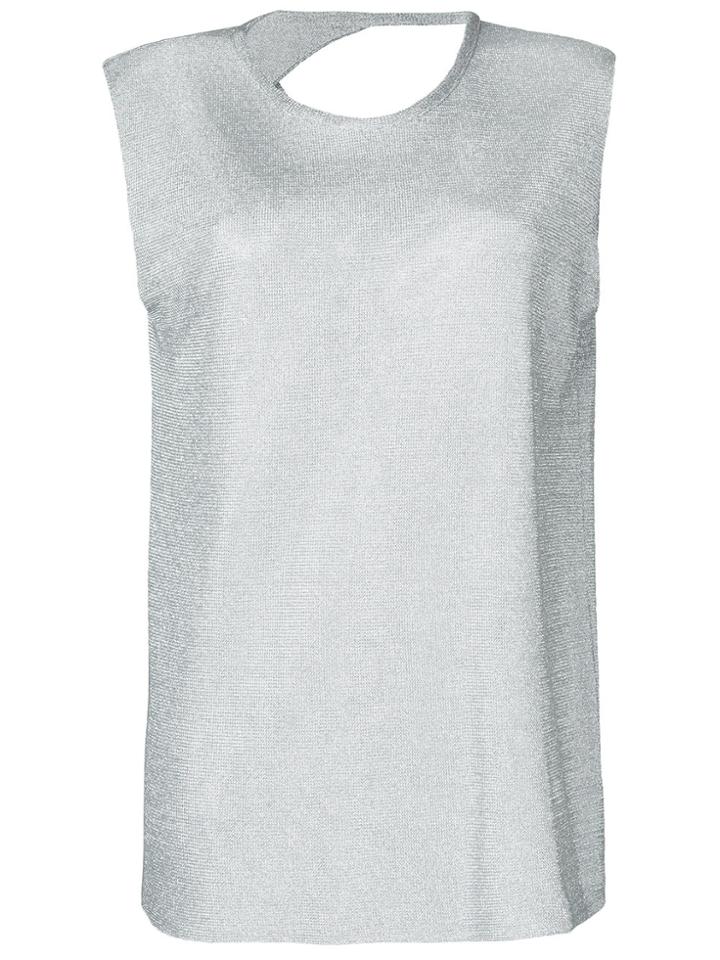 Kacey Devlin Collapse Back Metallic Tank Top