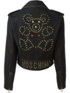 Moschino Vintage Denim Biker Jacket, Women's, Size: Small, Blue
