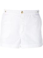 Eleventy Front Button Swim Trunks, Men's, Size: Xxl, White, Polyester