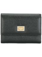 Dolce & Gabbana Dauphine Leather Flap Wallet - Black