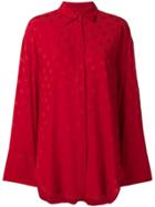 Msgm Rear Print Spotted Blouse - Red