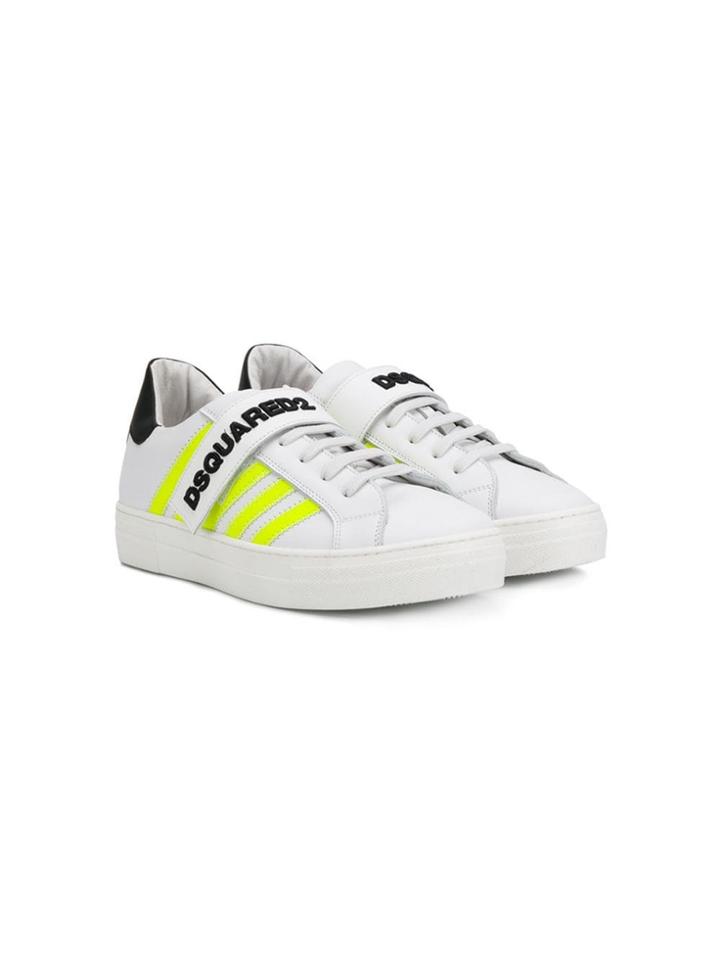 Dsquared2 Kids Teen Logo Strap Sneakers - White