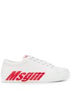 Msgm Low Lace-up Sneakers - White
