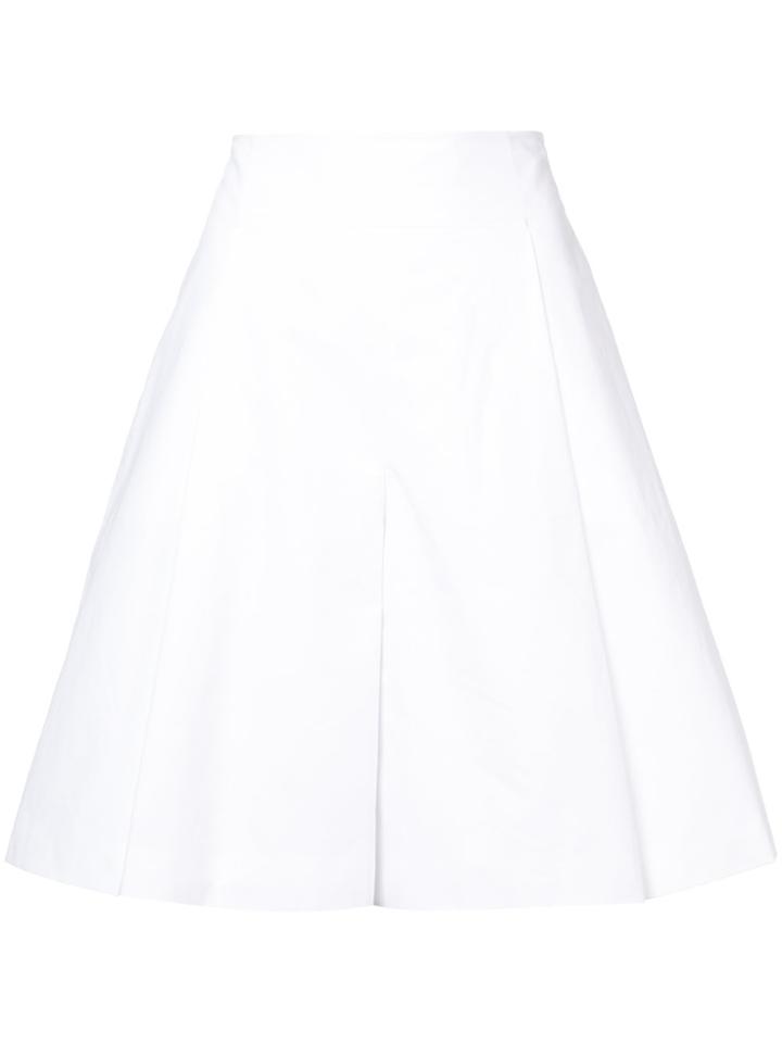 Delpozo Pleated Bermuda Shorts - White