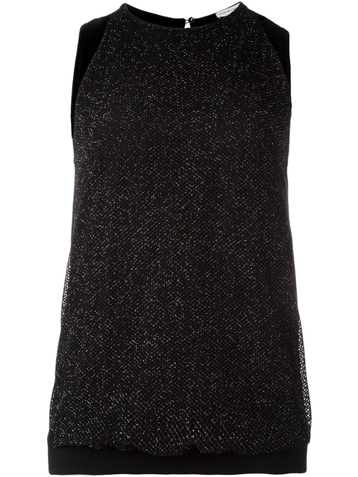 Emanuel Ungaro Fishnet Overlay Top - Black