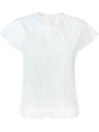 Giamba Embroidered Panel Shortsleeved Top