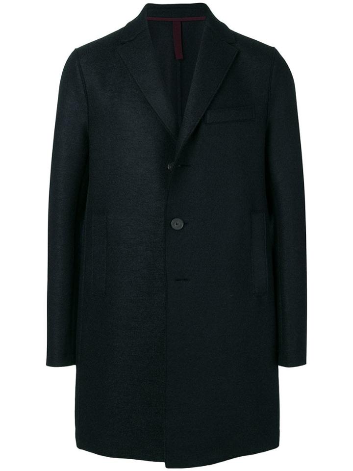 Harris Wharf London One Button Single Breasted Coat - Blue