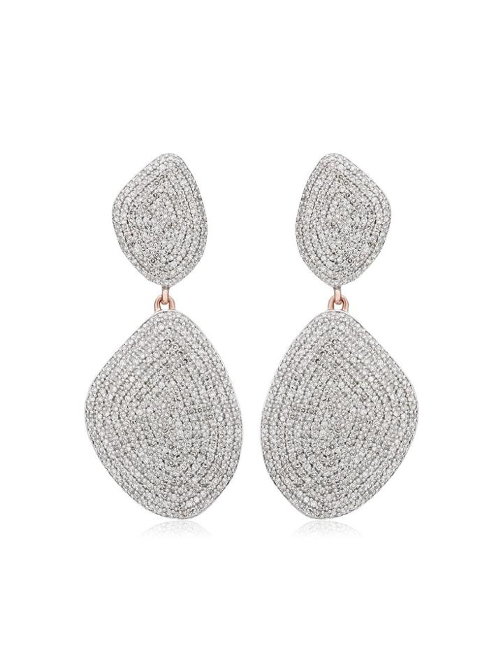 Monica Vinader Rp Nura Double Teardrop Cocktail Diamond Earrings -