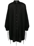 Ann Demeulemeester Oversized Draped Shirt - Black