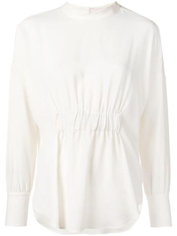 Glanshirt Ruched Blouse - Nude & Neutrals