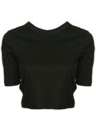 Dion Lee Twist Back Cropped T-shirt - Black
