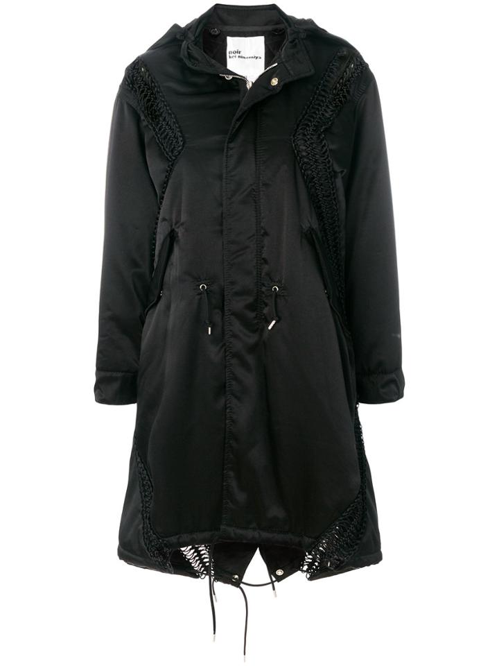 Comme Des Garçons Noir Kei Ninomiya Macrame Detail Quilted Coat -