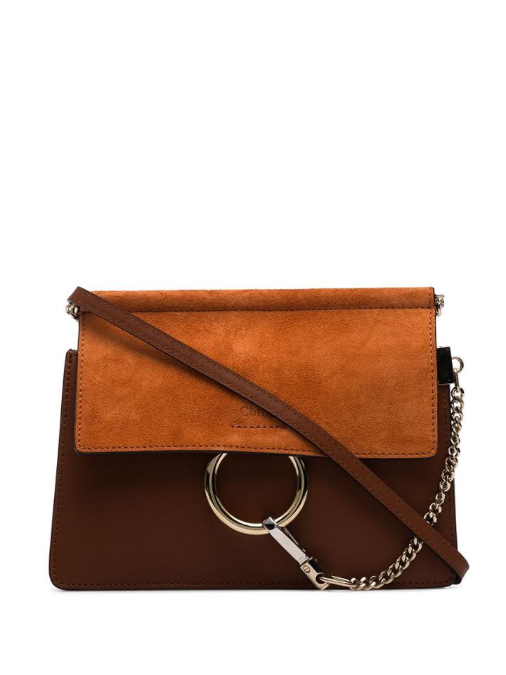 Chloé Brown Faye Cross Body Leather Bag