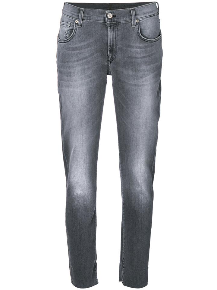 7 For All Mankind Slim Illusion Washed Jeans - Grey