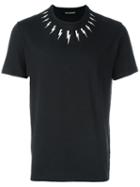 Neil Barrett Lightning Print T-shirt, Men's, Size: Large, Black, Cotton