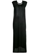 Twin-set - T-shirt Maxi Dress - Women - Cotton/polyamide - S, Black, Cotton/polyamide