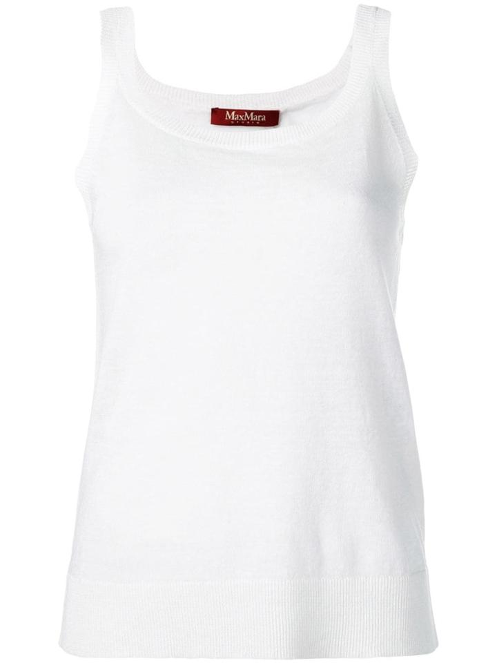 Max Mara Studio Knitted Tank Top - White