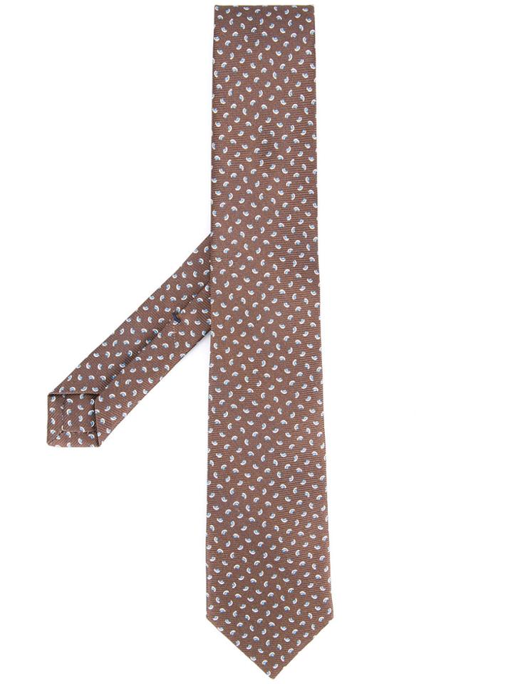 Errico Formicola Printed Tie - Brown