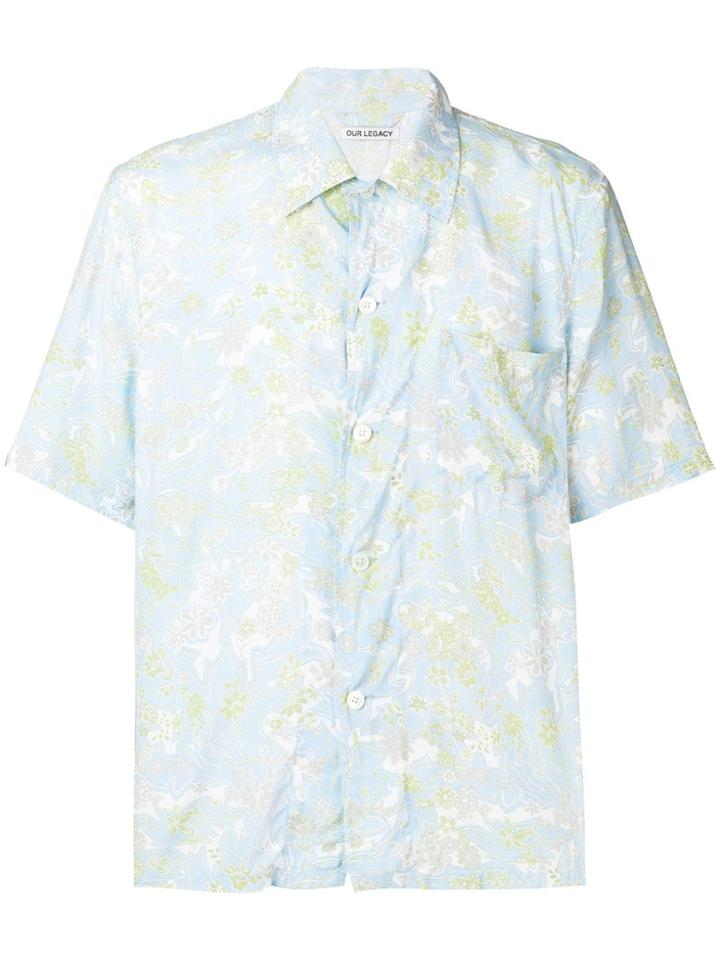 Our Legacy Foliage-print Shirt - Blue