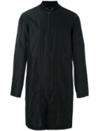 Helmut Lang Long Bomber Style Coat - Black
