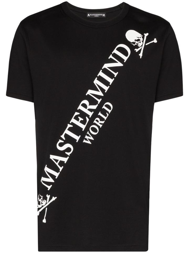 Mastermind Japan Slanted Logo Print T-shirt - Black