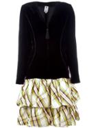 Emanuel Ungaro Vintage Tartan Skirt Dress, Women's, Size: 46, Black