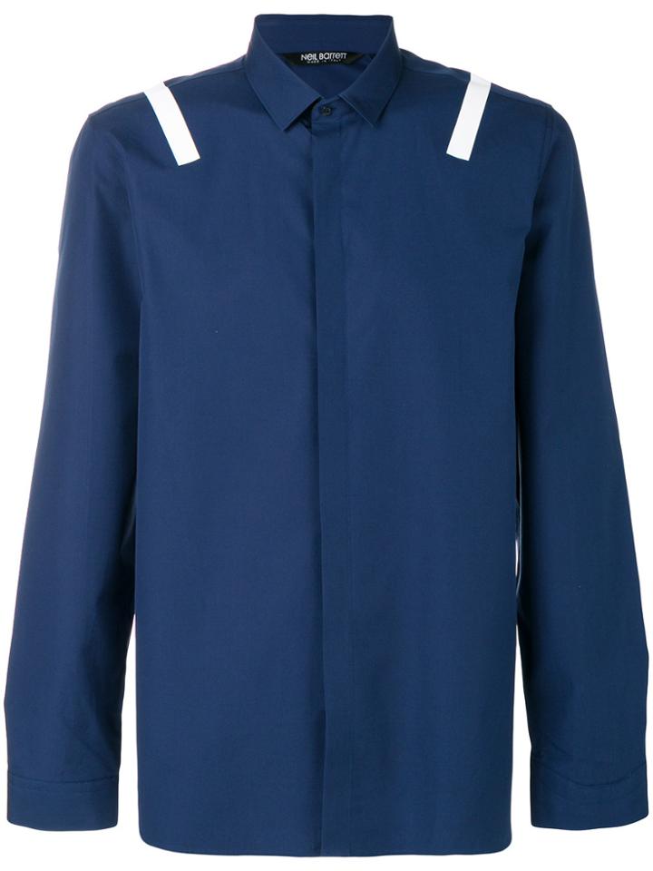 Neil Barrett Stripe Accent Shirt - Blue
