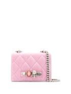 Alexander Mcqueen Skull Crystal Cross-body Bag - Pink