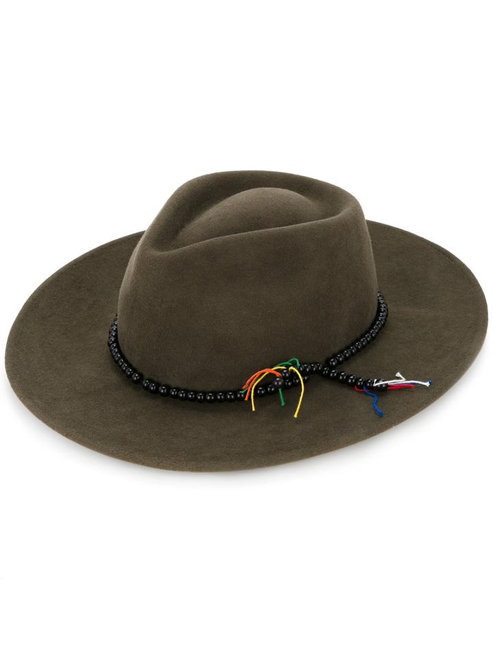 Sensi Studio - Beaded Band Hat - Women - Wool - L, Green, Wool