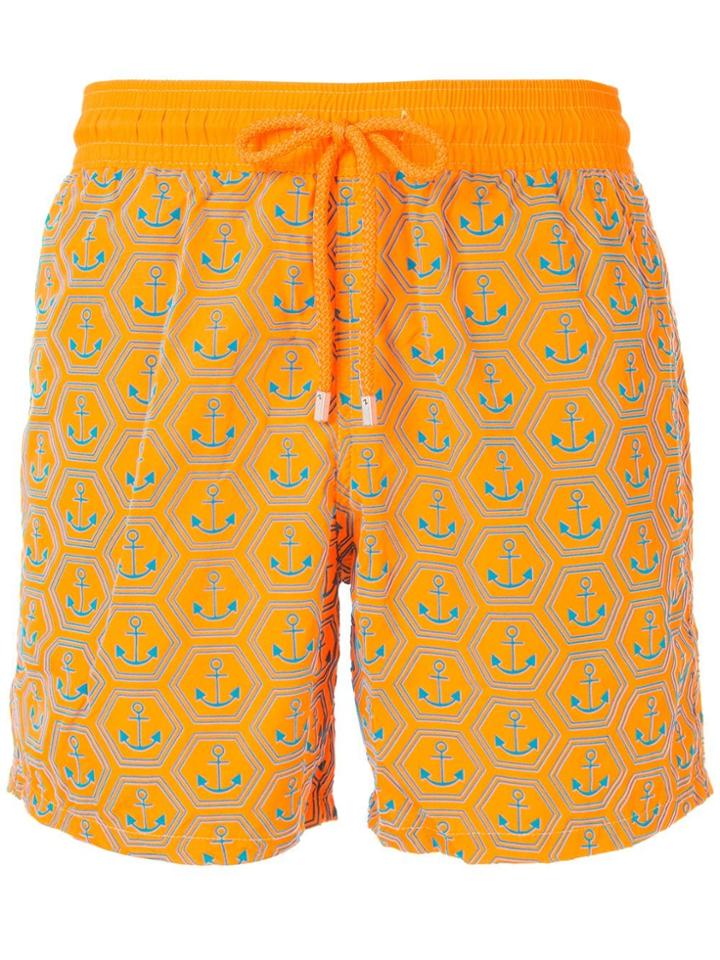 Vilebrequin Anchor Print Swim Shorts - Orange