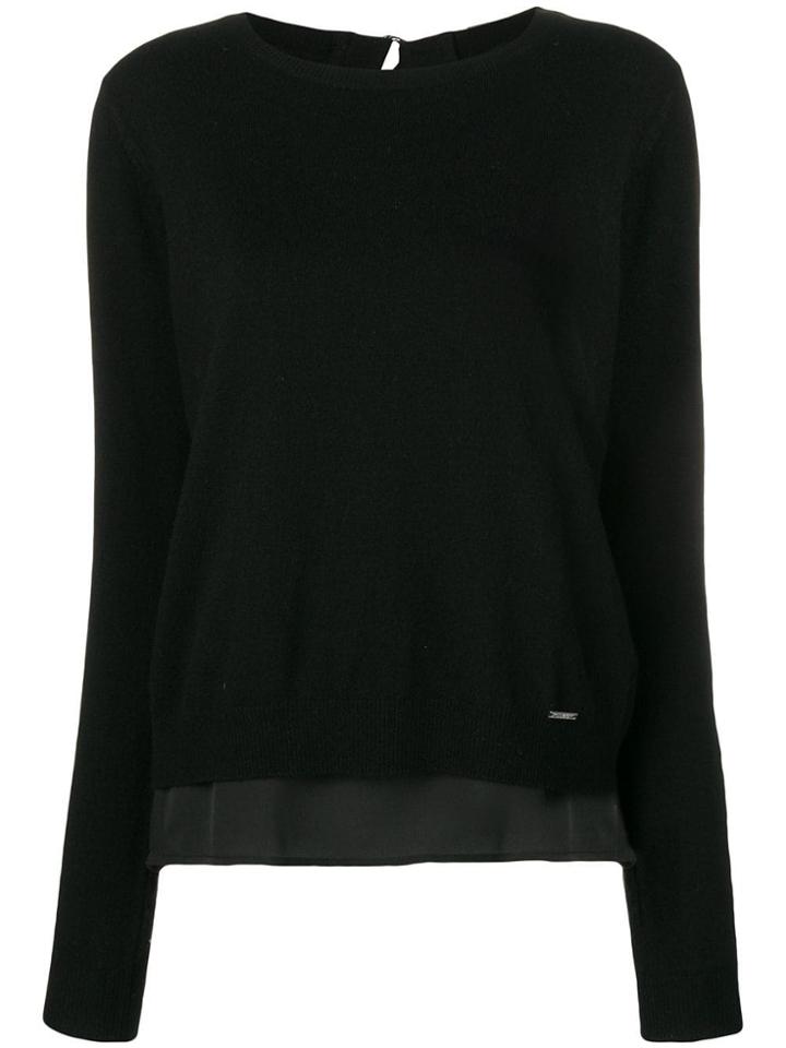Liu Jo Long-sleeve Fitted Sweater - Black
