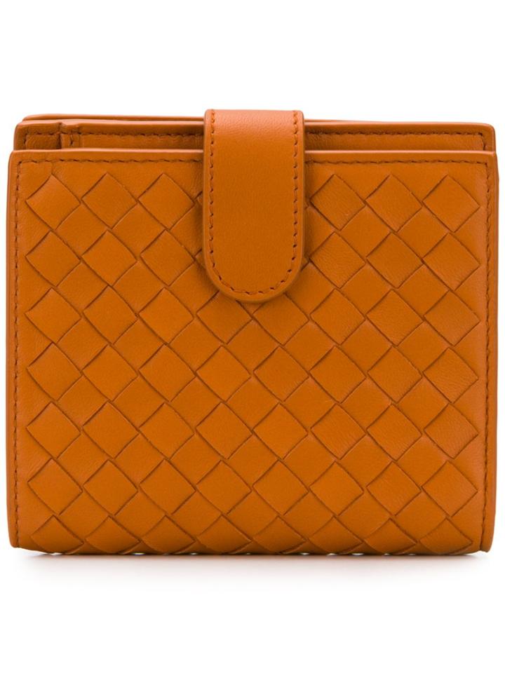Bottega Veneta Intrecciato Wallet - Orange