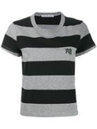 Alexander Wang Striped Short-sleeve T-shirt - Black