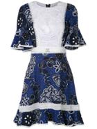 Martha Medeiros Lorain Printed Short Dress - Blue