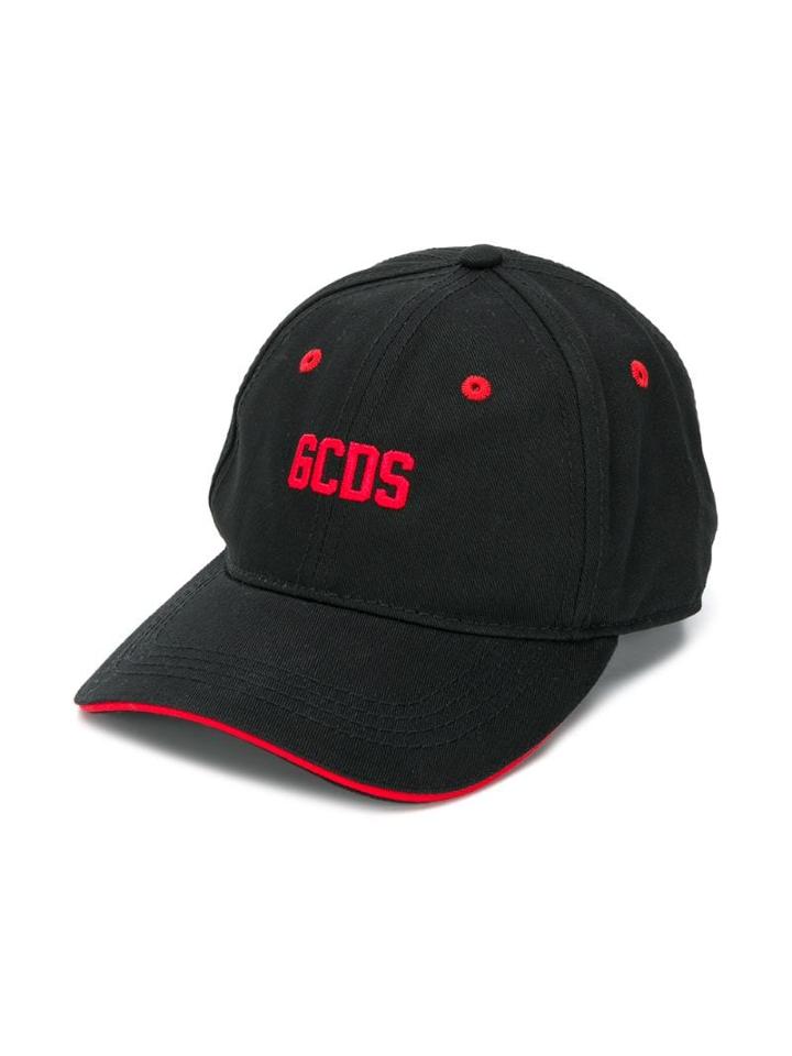 Gcds Kids Teen Logo Embroidered Cap - Black