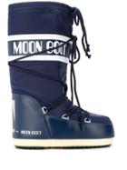 Moon Boot Logo Drawstring Boots - Blue