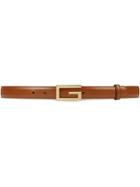 Gucci Leather Belt With G Buckle - Brown